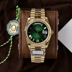 Đồng Hồ Rolex Day-Date 228238-0069 Green Ombre Replica 11 QF Factory 185 Grams 40mm (1)