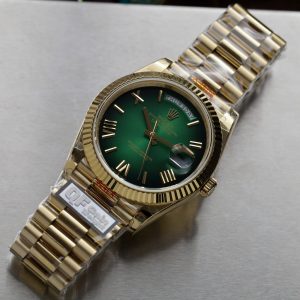 Đồng Hồ Rolex Day-Date 228238-0069 Green Ombre Replica 11 QF Factory 185 Grams 40mm (1)