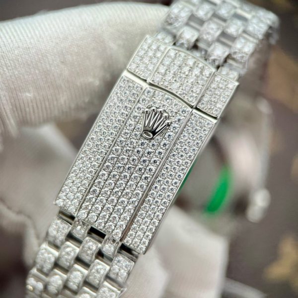 Đồng Hồ Rolex Đính Full Kim Cương Moissanite DateJust Replica (8)