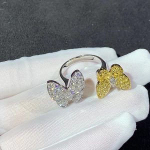 Nhẫn Nữ Chế Tác Van Cleef & Arpels Butterfly Kim Cương Tự Nhiên Vàng 18K (2)