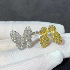 Nhẫn Nữ Chế Tác Van Cleef & Arpels Butterfly Kim Cương Tự Nhiên Vàng 18K (2)