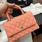 Túi Xách Chanel Coco Rep 11 Cao Cấp Nữ Da Bê Màu Cam 24x14x10cm (2)