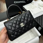 Túi Xách Chanel Coco Replica 11 Nữ Da Bê Màu Đen 24x14x10cm (2)