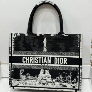 Túi Xách Dior Book Tote Siêu Cấp Nữ Hoạ Tiết Tháp Eiffel 36 (2)