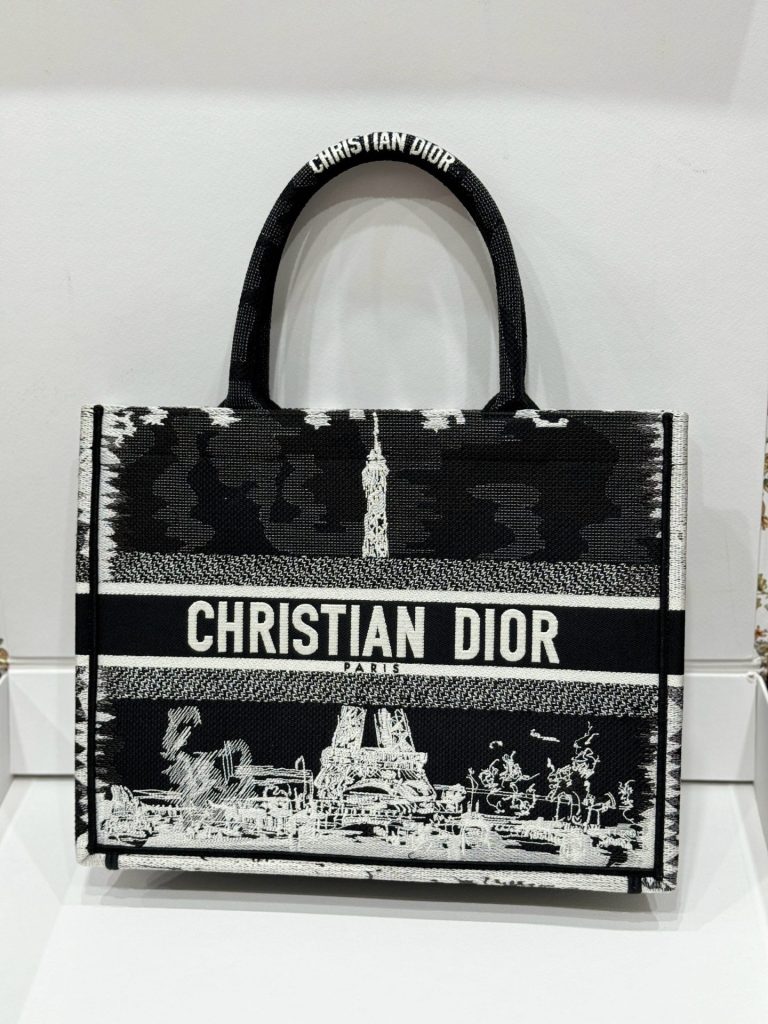 Túi Xách Dior Book Tote Siêu Cấp Nữ Hoạ Tiết Tháp Eiffel 36 (2)