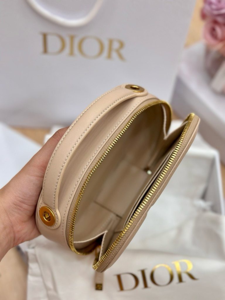 Túi Xách Dior CD Signature Siêu Cấp Nữ Màu Be 18x11x6 (2)