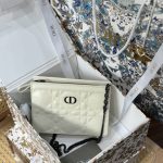 Túi Xách Dior Caro Nữ Siêu Cấp Màu Trắng 19cm (2)