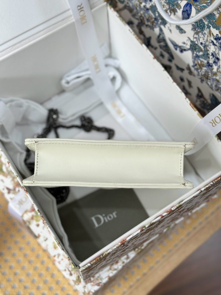 Túi Xách Dior Caro Nữ Siêu Cấp Màu Trắng 19cm (2)