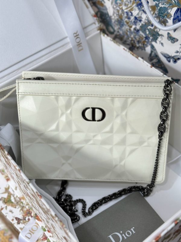 Túi Xách Dior Caro Nữ Siêu Cấp Màu Trắng 19cm (2)