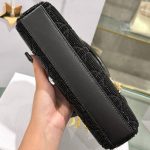 Túi Xách Dior Lady D-Joy Nữ Màu Đen Đính Cườm Like Auth 22cm (2)