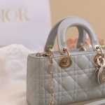 Túi Xách Dior Lady D-Joy Siêu Cấp Nữ Màu Xám 22x13x4cm (2)