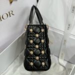 Túi Xách Dior Lady Like Auth Nữ Màu Đen Hoạ Tiết Ông Mặt Trời 20cm (2)