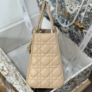 Túi Xách Dior Lady Nữ Màu Be Replica 11 Cao Cấp 24cm (2)