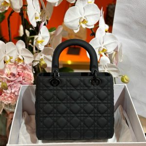 Túi Xách Dior Lady Rep 11 Cao Cấp Nữ Da Cừu Màu Đen 24cm (2)