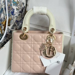 Túi Xách Dior Lady Rep 11 Cao Cấp Nữ Màu Hồng Nhạt 20cm (2)