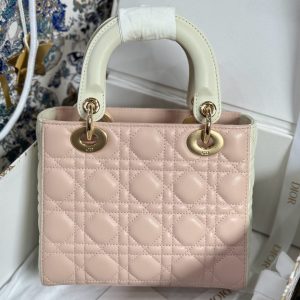 Túi Xách Dior Lady Rep 11 Cao Cấp Nữ Màu Hồng Nhạt 20cm (2)