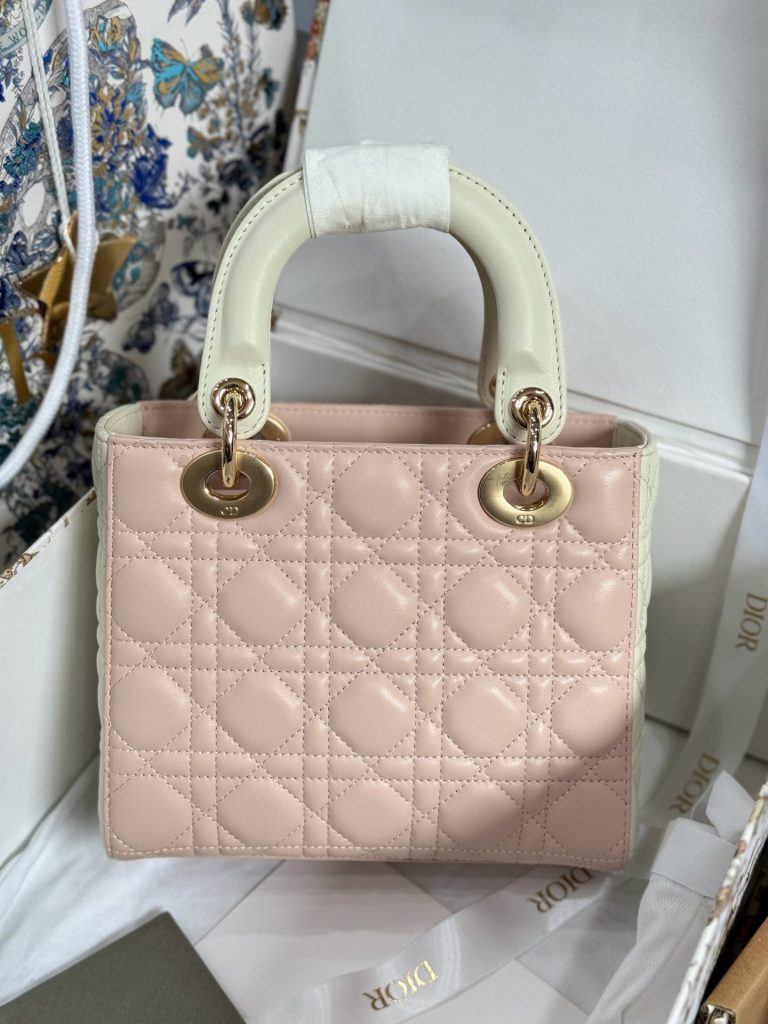 Túi Xách Dior Lady Rep 11 Cao Cấp Nữ Màu Hồng Nhạt 20cm (2)