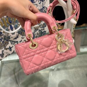 Túi Xách Dior Micro Lady D-Joy Nữ Màu Hồng Like Auth 16 (2)