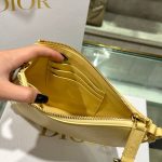 Túi Xách Dior Saddle Nữ Da Bò Màu Vàng Siêu Cấp 20x15x4cm (2)
