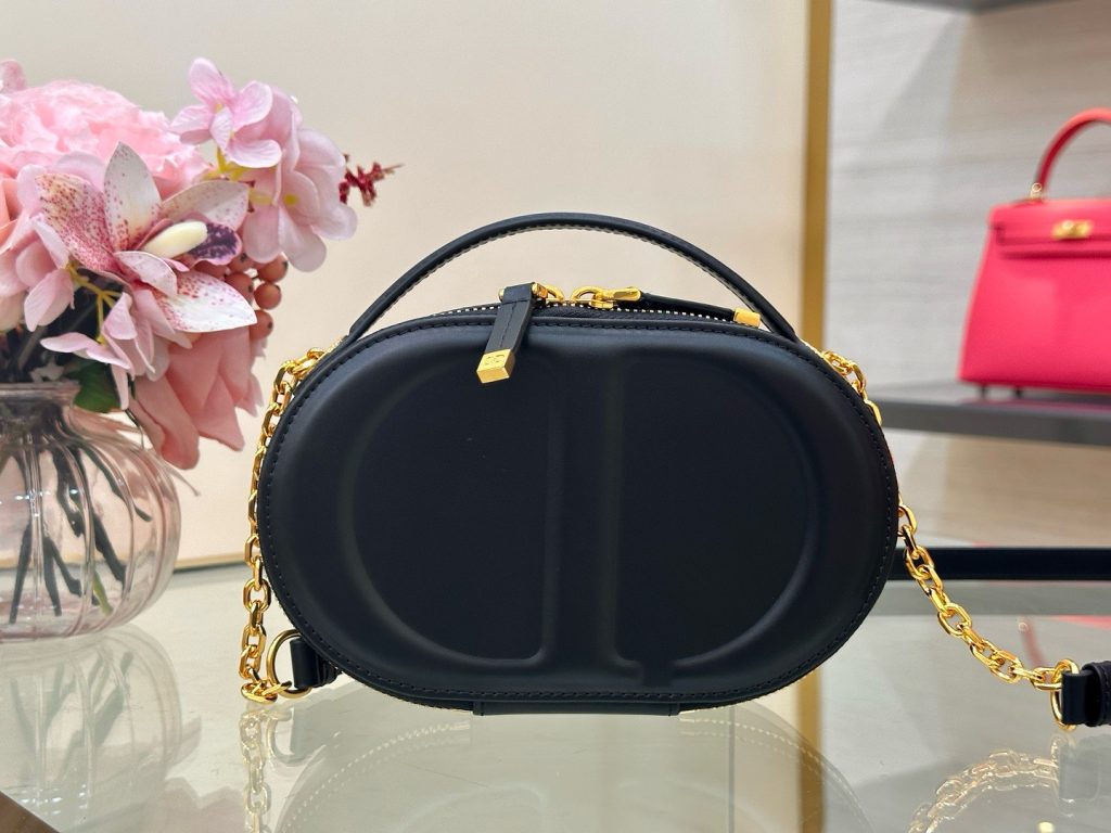 Túi Xách Hàng Hiệu Dior CD Signature Nữ Màu Đen 18x11x6 (2)