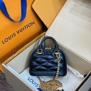 Túi Xách Louis Vuitton Alma Siêu Cấp Nữ Màu Đen 18x12x8cm (2)