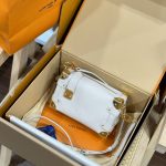 Túi Xách Louis Vuitton LV Side Trunk Siêu Cấp Nữ Màu Trắng 18x12 (2)