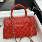 Túi Xách Nữ Chanel Coco Rep 11 Cao Cấp Da Bê Màu Đỏ 24x14x10cm (2)