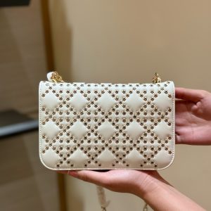 Túi Xách Nữ Dior Addict Lucky Like Auth Màu Trắng 21x13x3cm (2)