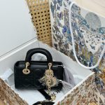Túi Xách Nữ Dior Lady D-Joy Micro Like Auth Da Cừu Màu Đen 16 (2)