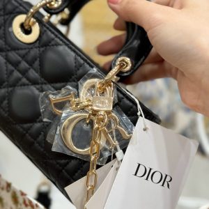 Túi Xách Nữ Dior Lady D-Joy Micro Like Auth Da Cừu Màu Đen 16 (2)