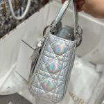 Túi Xách Nữ Dior Lady Replica 11 Da Cừu Ánh Bạc 17cm (2)