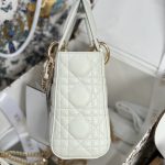 Túi Xách Nữ Dior Lady Replica 11 Màu Trắng Khoá Vàng 17cm (2)