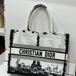 Túi Xách Siêu Cấp Dior Book Tote Nữ Hoạ Tiết Tháp Eiffel 36 (2)