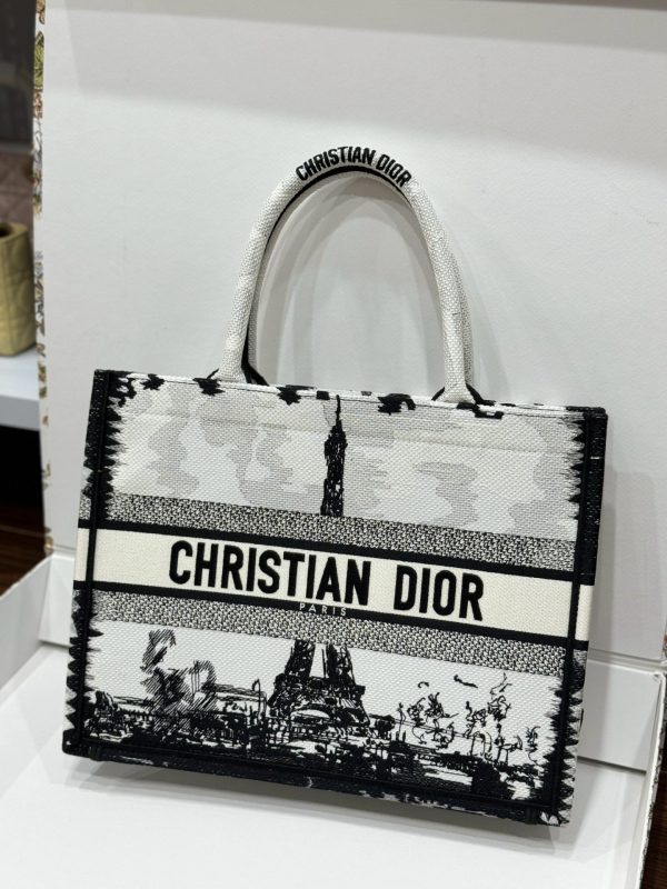 Túi Xách Siêu Cấp Dior Book Tote Nữ Hoạ Tiết Tháp Eiffel 36 (2)