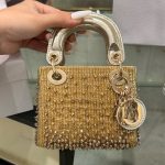 Túi Xách Siêu Cấp Dior Lady Mini Hoạ Tiết Đính Đá 12cm (2)