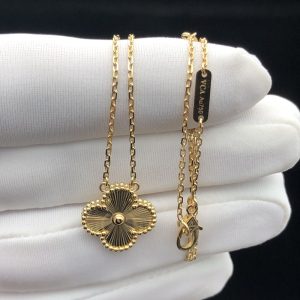 Vòng Cổ Nữ Van Cleef & Arpels Vintage Alhambra Chế Tác Vàng 18K (2)