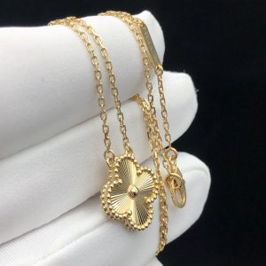 Vòng Cổ Nữ Van Cleef & Arpels Vintage Alhambra Chế Tác Vàng 18K (2)