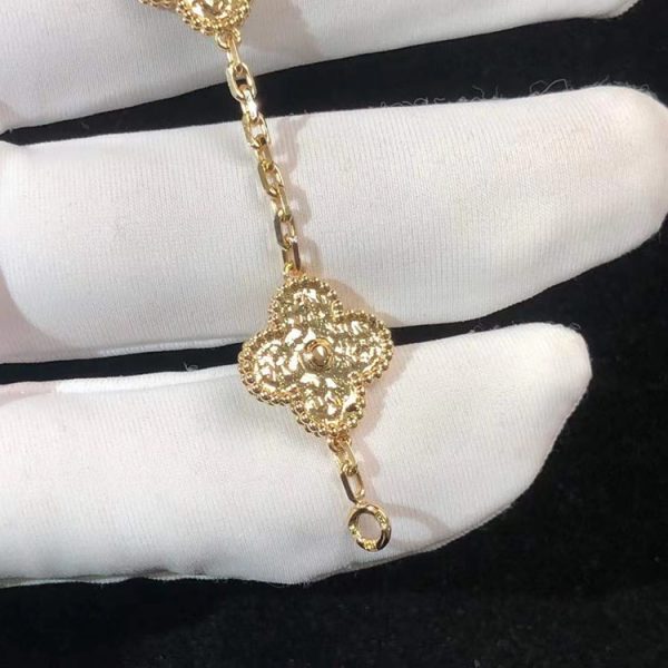 Vòng Tay Nữ Van Cleef & Arpels Vintage Alhambra Chế Tác Vàng 18K (2)