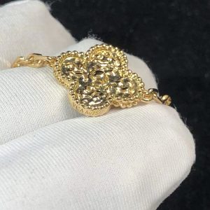 Vòng Tay Nữ Van Cleef & Arpels Vintage Alhambra Chế Tác Vàng 18K (2)