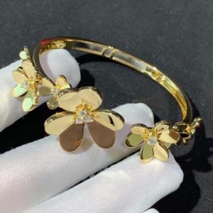 Vòng Tay Van Cleef & Arpels Frivole Chế Tác Kim Cương Tự Nhiên Vàng 18K (2)