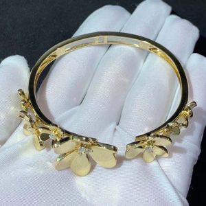 Vòng Tay Van Cleef & Arpels Frivole Chế Tác Kim Cương Tự Nhiên Vàng 18K (2)