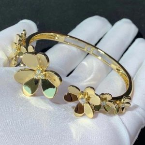 Vòng Tay Van Cleef & Arpels Frivole Chế Tác Kim Cương Tự Nhiên Vàng 18K (2)