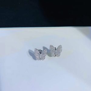 Bông Tai Nữ Van Cleef & Arpels Butterfly Chế Tác Kim Cương Vàng Trắng 18K (2)