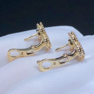 Bông Tai Nữ Van Cleef & Arpels Vintage Alhambra Chế Tác Vàng 18K (2)