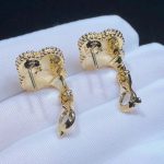 Bông Tai Nữ Van Cleef & Arpels Vintage Alhambra Chế Tác Vàng 18K (2)
