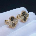 Bông Tai Nữ Van Cleef & Arpels Vintage Alhambra Chế Tác Vàng 18K (2)