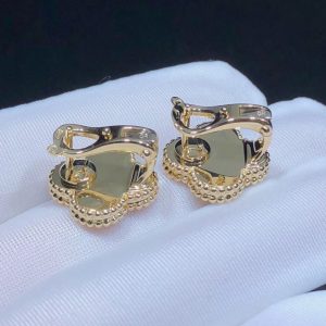 Bông Tai Nữ Van Cleef & Arpels Vintage Alhambra Chế Tác Vàng 18K (2)