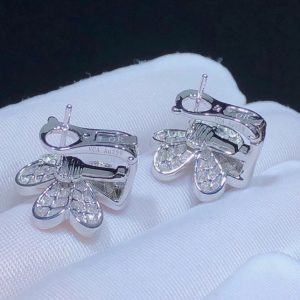 Bông Tai Van Cleef & Arpels Frivole Tuỳ Chỉnh Kim Cương Tự Nhiên Vàng Trắng 18K (2)