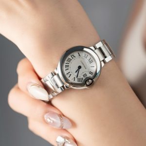 Đồng Hồ Cartier Ballon Bleu Nữ Máy Pin Thuỵ Sỹ Dây Kim Loại 28mm (2)