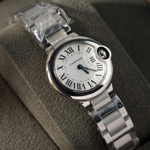 Đồng Hồ Cartier Ballon Bleu Nữ Máy Pin Thuỵ Sỹ Dây Kim Loại 28mm (2)